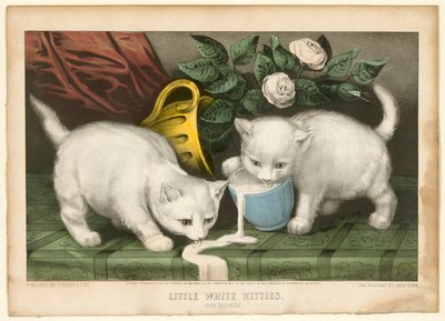 Little White Kitties into Mischief by Currier and Ives
