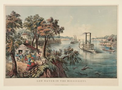 Low Water in the Mississippi by Currier and Ives