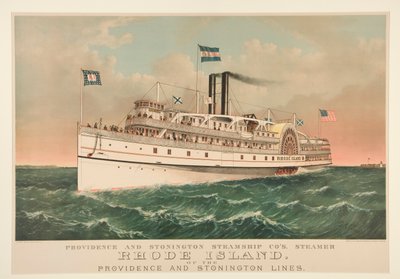 Providence and Stonington Steamship Co by Currier and Ives