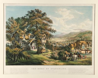 The Home of Evangeline by Currier and Ives
