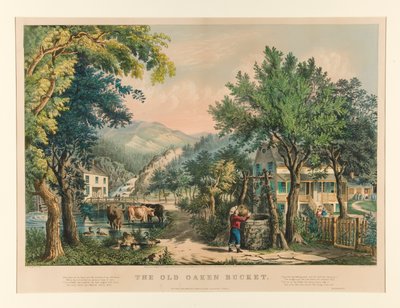 The Old Oaken Bucket by Currier and Ives