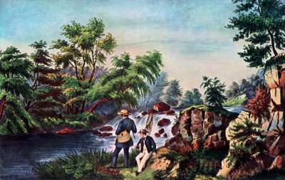The Trout Stream, 1852 by Currier and Ives