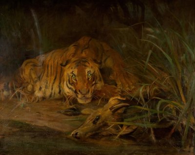 Tiger And Prey, 1931 by Cuthbert Edmund Swan