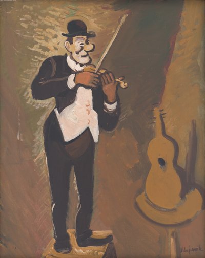 Clown Playing the Violin by Cyprian Majernik