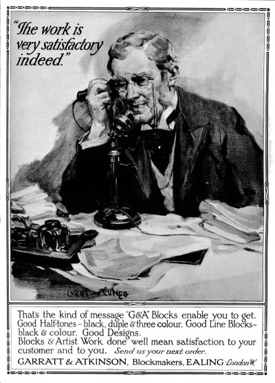 Garratt & Atkinson, Blockmakers - advert by Cyrus Cuneo