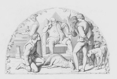 Shakespeare, The Justice (engraving) by Daniel (after) Maclise