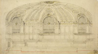 Orchestra Hall, Chicago, Illinois, Section by Daniel Burnham