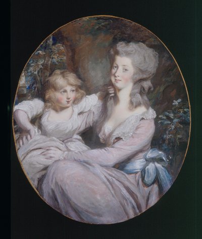 Margaret “Peggy” Arnold and Daughter Sophia, c.1787 by Daniel Gardner