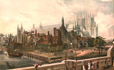 Westminster Hall and Abbey, After J. Gendall by Daniel Havell