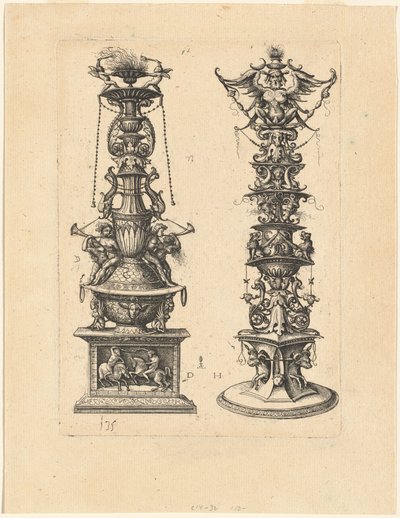 Two Candelabrum Designs by Daniel Hopfer