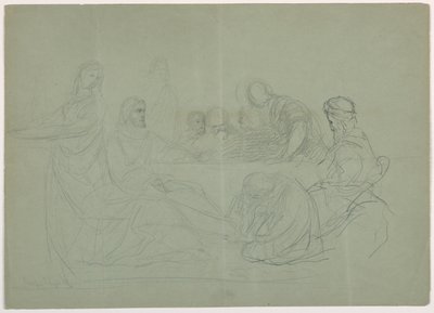 Mary Washing the Feet of Christ by Daniel Huntington