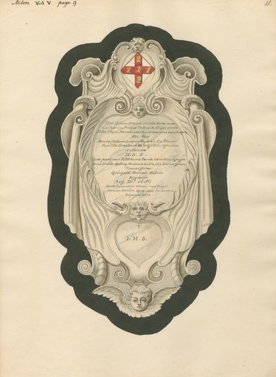 Memorial to H.S.E. from Acton Church by Daniel Lysons
