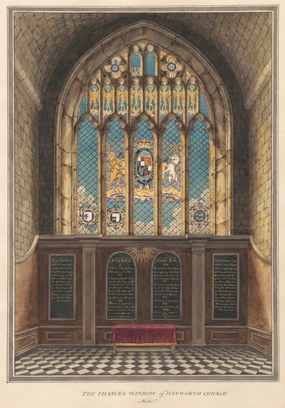 The Chancel Window of Hanworth Church by Daniel Lysons