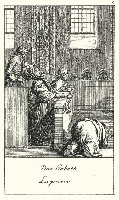 The Prayer by Daniel Nikolaus (after) Chodowiecki