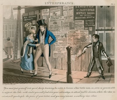Intemperance; Cartoon Published 1828 by Daniel Thomas Egerton