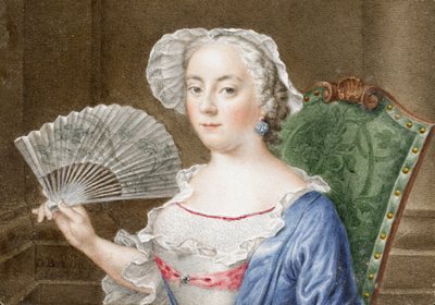 Portrait of a Lady with Fan by Daniël Bruyninx