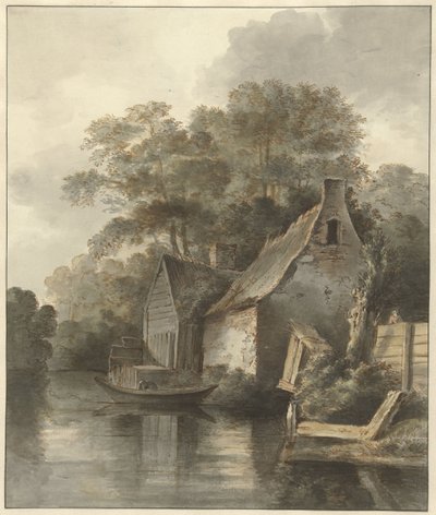 Houses by a Canal by Daniël Kerkhoff