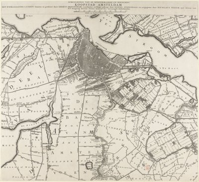 Map of Amsterdam and Surrounding Areas by Daniël Stopendael