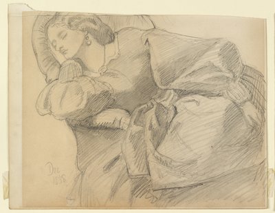 Ruth Herbert Asleep by Dante Gabriel Charles Rossetti