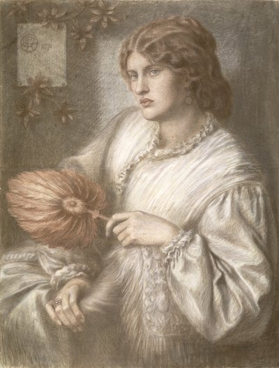 Woman with a Fan, 1870 by Dante Gabriel Charles Rossetti