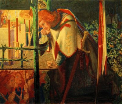 Sir Galahad at the Ruined Chapel by Dante Gabriel Charles Rossetti
