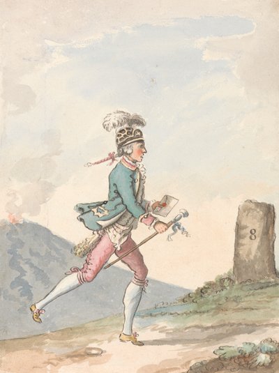 A Running Postillion by David Allan