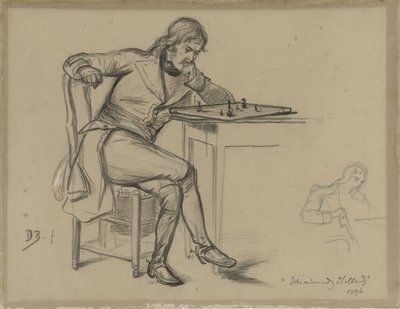 Man Playing Chess by David Bles