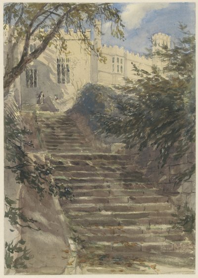 Garden Steps at Haddon Hall (Derbyshire) by David Cox (I)