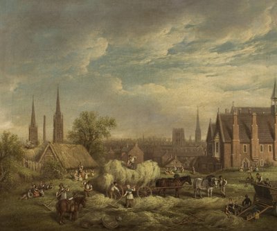 Haymaking at Coventry, mid-19th century by David Gee