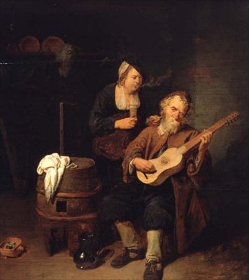 The Guitar Player by David III Ryckaert