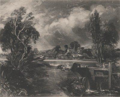 A Lock on the Stour, 1830 by David Lucas