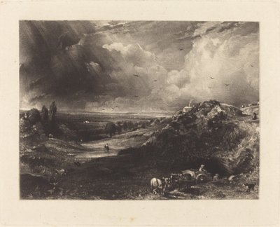A Heath by David Lucas after John Constable