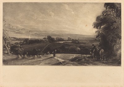 Autumnal Sunset by David Lucas after John Constable
