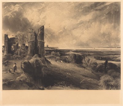 Hadleigh Castle (Large Plate) by David Lucas after John Constable
