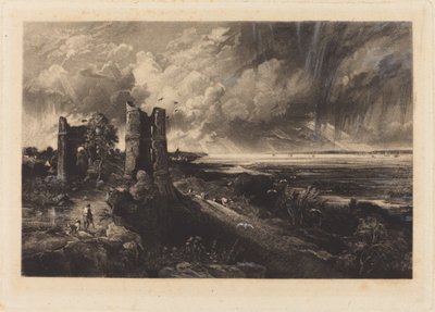 Hadleigh Castle by David Lucas after John Constable