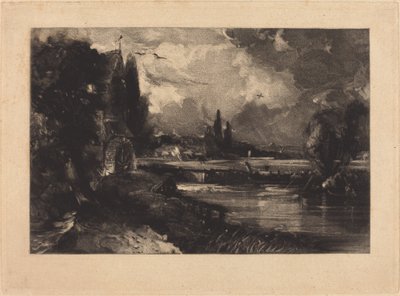 Mill near Colchester by David Lucas after John Constable