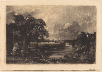 River Stour, Suffolk by David Lucas after John Constable