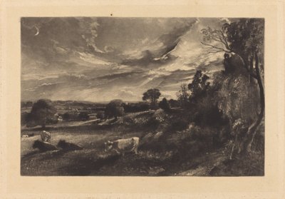 Summer Evening by David Lucas after John Constable