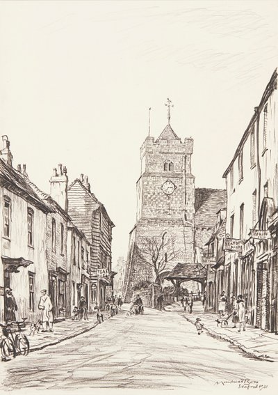 The Old Church, Seaford by David Muirhead Bone