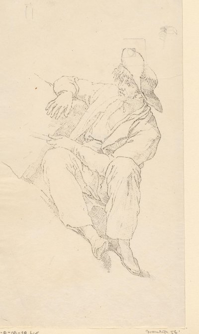 Seated Fisherman by David Pièrre Giottino Humbert de Superville