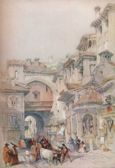 Gate of the Vivarrambla, Granada, 1830s, 1930 by David Roberts