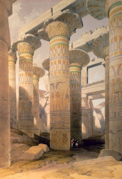 Hall of Columns, Karnak, Egypt by David Roberts