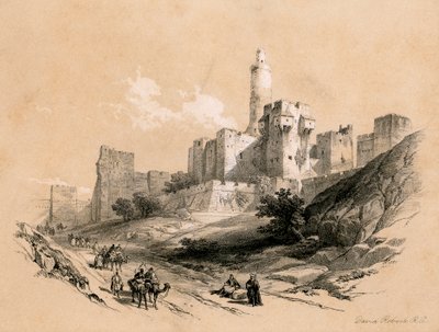 The Tower of David, Jerusalem, Israel, 1855 by David Roberts