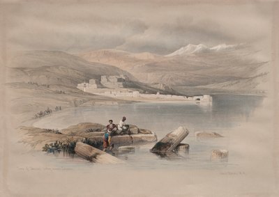 Town of Tiberias Looking Towards Lebanon by David Roberts