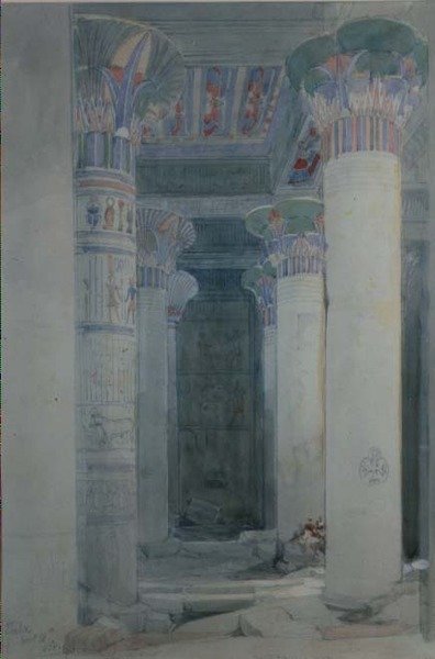 Under the Grand Portico, Philae by David Roberts