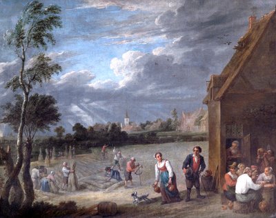 A Harvest Scene by David Teniers II