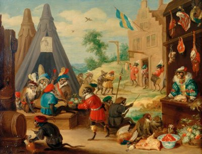 Monkey Feast by David Teniers the Younger
