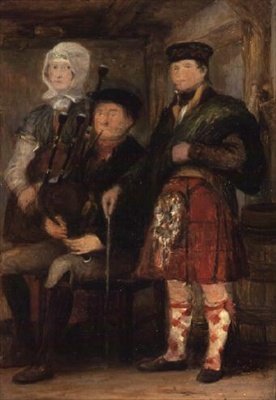 Highland Interior with a Bagpiper by David Wilkie