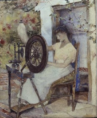 Spinning Wool by David Woodlock