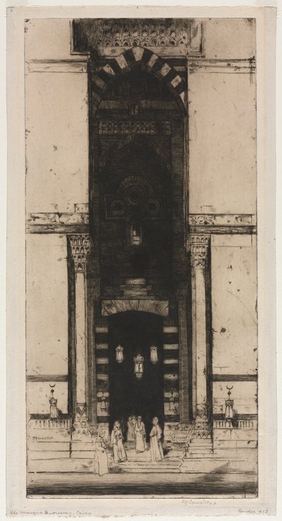 The Mosque Doorway, Cairo by David Young Cameron